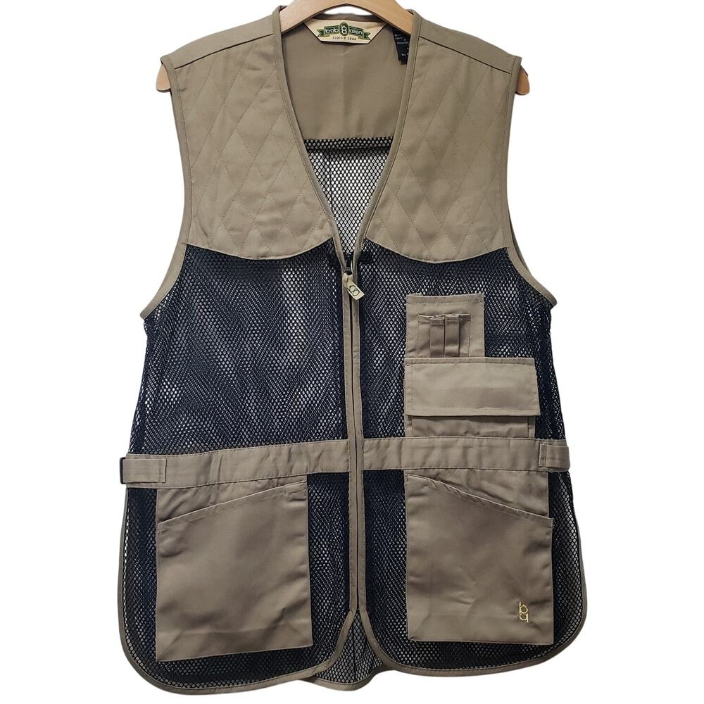 BOB ALLEN Men's Size Small/Medium Mesh Vest (?) Shooting Fishing Hunting ~ Tan